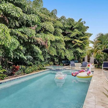 Villa Stylish Tropical Oasis Hot Tub Pool Bbq Fort Lauderdale Exterior foto